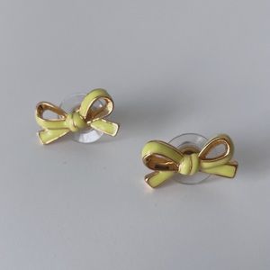 Kate spade yellow bow earrings